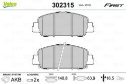 VALEO set placute frana, frana disc VALEO 302315 (302315)