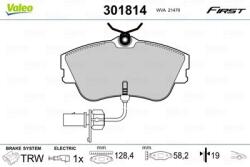 VALEO set placute frana, frana disc VALEO 301814 (301814)