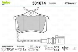 VALEO set placute frana, frana disc VALEO 301674 (301674)