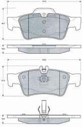 MTR set placute frana, frana disc MTR MT563 (MT563)