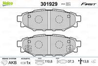 VALEO set placute frana, frana disc VALEO 301929 (301929)