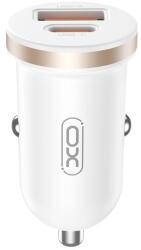 XO CC56 autós gyorstöltő (PD + QC töltés) 30W (Fehér)