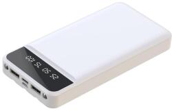 XO PR162 power bank 10000 mAh (Fehér) - Lightning, Micro, USB-C kábelek