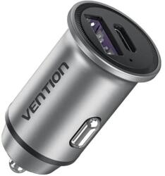 Vention Incarcator auto VENTION FFFH0, 1 x USB Type-C, 1 x USB, 30W, Gray (FFFH0)