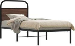 vidaXL ágykeret matrac nélkül 75x190 cm barna tölgyfa műfa (4100297)