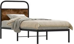 vidaXL ágykeret matrac nélkül 80x200 cm füstölt tölgy fűrészelt fa (4100200) - vidaxl