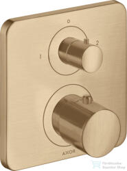 Hansgrohe AXOR Citterio M falsík alatti termosztátos kád/zuhany csaptelep elzárószeleppel, szálcsiszolt bronz 34725140 (34725140)