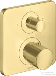 Hansgrohe AXOR Citterio M falsík alatti termosztátos kád/zuhany csaptelep elzárószeleppel, szálcsiszolt sárgaréz hatású 34725950 (34725950)