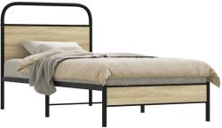 vidaXL ágykeret matrac nélkül 75x190 cm sonoma tölgyfa műfa (4100400)