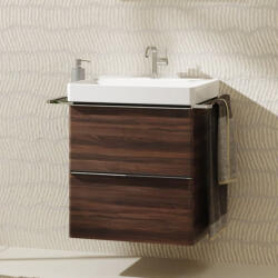 Hansgrohe Xelu Q Mosdószekrény mosdóhoz 580/475 két fiókkal, króm fogantyú/sötét dió 54026000 (54026000)