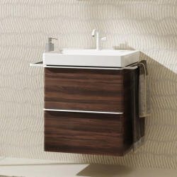 Hansgrohe Xelu Q Mosdószekrény mosdóhoz 580/475 két fiókkal, matt fehér fogantyú/sötét dió 54026700 (54026700)