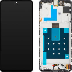 Samsung M556 Galaxy M55 Előlap Keret+LCD Kijelző+Érintőpanel, Fekete (GH81-25791A) Service Pack