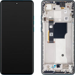 Motorola Edge 40 Neo, L3 verzió Előlap Keret+LCD Kijelző+Érintőpanel, Sötétzöld, Caneel Bay (5D68C23160) Service Pack