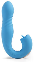 HoneyPlayBox - JOI Thrust 2 Pressure Sensing App Controlled Thrusting G-spot Vibrator & Tongue Clit Licker Blue
