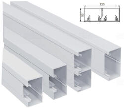 Legrand 075802 DLP-S kábelcsatorna 130×50mm, hajlékony fedéllel, bepattintható 45-ös szerelvényhez, szürke (075802)