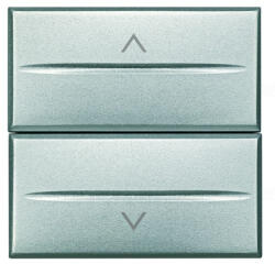 Legrand BTICINO Axolute dupla nyomógomb 2 mod, szürke, reteszelt HC4037/2 (HC4037/2)