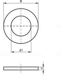 Walraven BIS Lapos alátét 25mm WM0-37 M10 (10.5/25mm), tűzálló 6533310 Walraven (6533310) - daniella