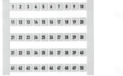 Weidmüller Sorkapocs jelölő szám 1-50 fehér DEK 5 FW 1-50 0473460001 Weidmüller (0473460001)