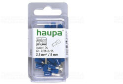 Haupa Érvéghüvely szigetelt 2, 5/ 8 kék 270810/25 SmallPack Haupa (25db/bliszter) (270810/25)