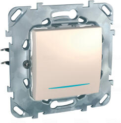 Schneider Electric Pdk14-101 rjkb egypólusú kapcsoló jelzőlámpával, krém MGU50.201. 25NZ UNICA Schneider - Készlet erejéig! ! ! (50.201.25NZ)