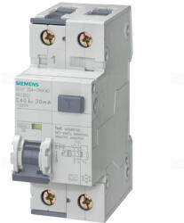 Siemens Áramvédős kismegszakító 1P+N B 20A 10kA 5SU1354-3KK20 Siemens (5SU13543KK20)