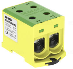 Morek Fővezeték sorkapocs 2x240/2x240mm2 zöld/sárga OTL240-2 Morek MAA2240Y10 (2240Y10)