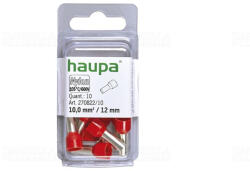 Haupa Érvéghüvely szigetelt 10/12 piros 270822/10 SmallPack Haupa (10db/bliszter) (270822/10)