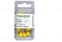 Haupa Érvéghüvely szigetelt 6, 0/12 sárga 270818/10 SmallPack Haupa (10db/bliszter) (270818/10)