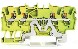 Wago 2201-1407 4 vezetékes földelő sorkapocs nyomógombbal 0, 25-1, 5mm2 z/s (2201-1407)