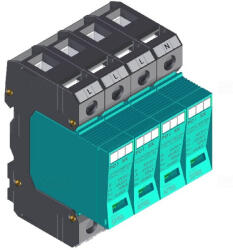 KIWA Villámáram-levezető és túlfeszültség-védelmi készülék PO I 4 280V 12, 5kA T1+T2+T3 (B+C+D) KIWA 81.004 (81.004)