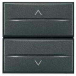 Legrand BTICINO Axolute dupla nyomógomb, 2 mod, fekete reteszelt HS4037/2 (HS4037/2)