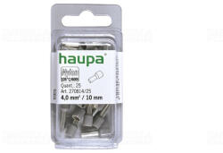 Haupa Érvéghüvely szigetelt 4, 0/10 szürke 270814/25 SmallPack Haupa (25db/bliszter) (270814/25)