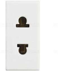 Legrand BTICINO Axolute 2P euro-amerikai 16A 127/250V a. c. 1 modulos (GYV) biztonsági zsalus, hófehér HD4125 (HD4125)