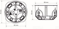 Kopos Gipszkarton doboz 1-es, d68mm, 45mm mély, sárga KPL 64-45/LD NA Kopos ( 64-45/LD_NA)