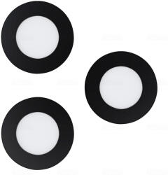 EGLO 900105 Fueva-Z süllyesztett lámpa 3x2, 8W 390lm 2700-6500k fekete szín 3db/csomag IP44/20 (900105)