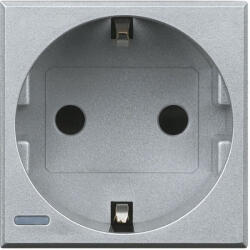 Legrand BTICINO Axolute 2P+F dugalj 2 modulos, rugós szürke HC4141W (HC4141W)