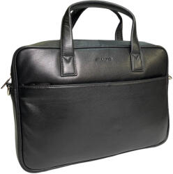 RIALTO olasz fekete bőr laptoptáska, 15, 6" 38 x 28 cm (R-RT10050P-Q-03)