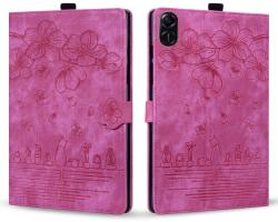  ART FLOWER Husă rabatabilă pentru Honor Pad X8a / Honor Pad X8b roz