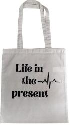 Life in the present-fehér vászontáska (LTPF01)