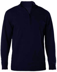 Kariban Férfi galléros 1/4 cipzáros keskeny szabású pulóver, Kariban KA970, Navy-2XL (ka970nv-2xl)