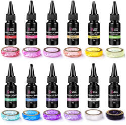  Let's Resin színes UV-gyanta készlet - 12 szín, 12 x 20 g