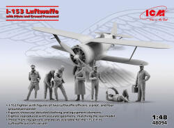 ICM I-153 with Luftwaffe Pilots and Ground Personnel 1: 48 (48094)