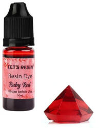 Let's Resin áttetsző gyantafesték - rubin, 10 ml