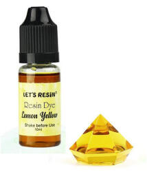 Let's Resin áttetsző gyantafesték - citrom, 10 ml