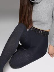 Marilyn Ciorapi negri cu model metalizat si banda dantelata Marilyn Dream Line D05 60 den