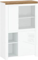 Mobikon Comoda alb lucios stejar wotan Vilgo 98x41.5x156.5 cm (0000352395) Comoda