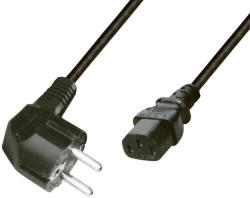 Somogyi Elektronic Home N 5 számítógépes hálózati csatlakozókábel, 2 m, H05VV-F 3G0, 75 mm2 kábellel, védőérintkezős, max. 1380W, fekete (N_5)