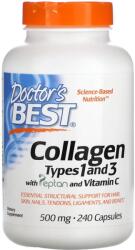 Doctor's Best Collagen Types 1 and 3 with Peptan and Vitamin C 500mg - 240 kapszula