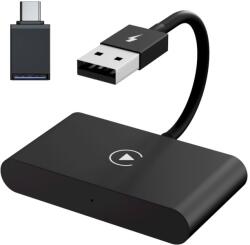 Techstar Adaptor Wireless Techstar® CTHT-020-2 Pentru Apple CarPlay Si iPhone iOS 10+, Dongle USB-Type C , WiFi 5G, Bluetooth, Conectare Automata, Negru (SKU3080)