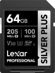 Lexar Silver Plus 1066x 64GB UHS-I/U3/A2/V30 (LSDSIPL064G-BNNNG)